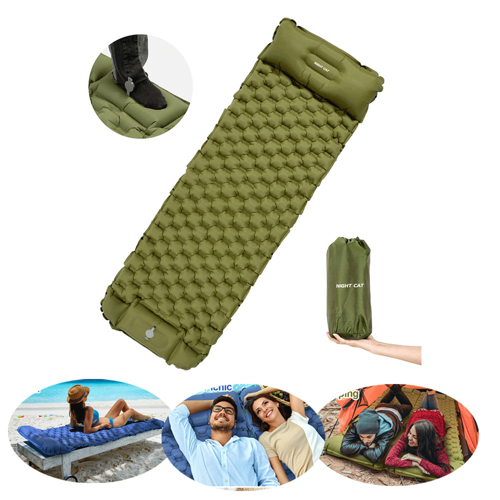 Lightweight Backpacking Sleep Pad, Includes Pillow for Compact Comfort
