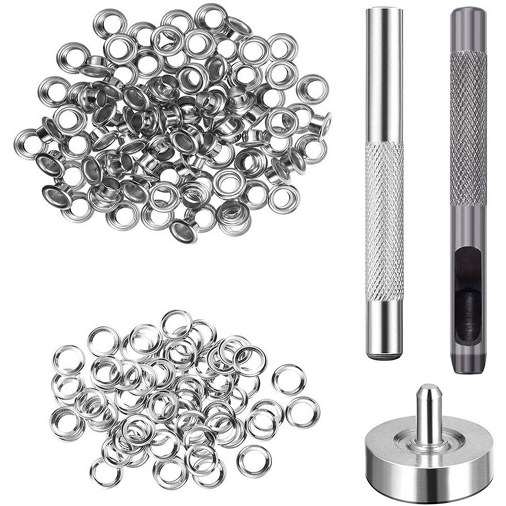 Durable Clothing Metal Grommets Eyelets Button with Installation Tool 120Pcs