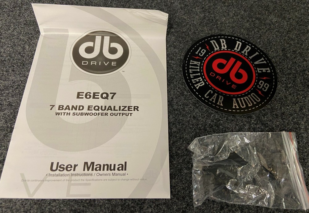 DB DRIVE OKUR E6 EQ7 7-BAND PARAMETRIC EQUALIZER 3 RCA OUTPUTS FRONT/REAR/SUB