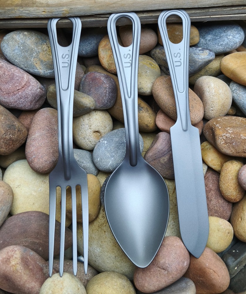 spoon fork knife ti flatware dinerware cutlery outdoor kithen US