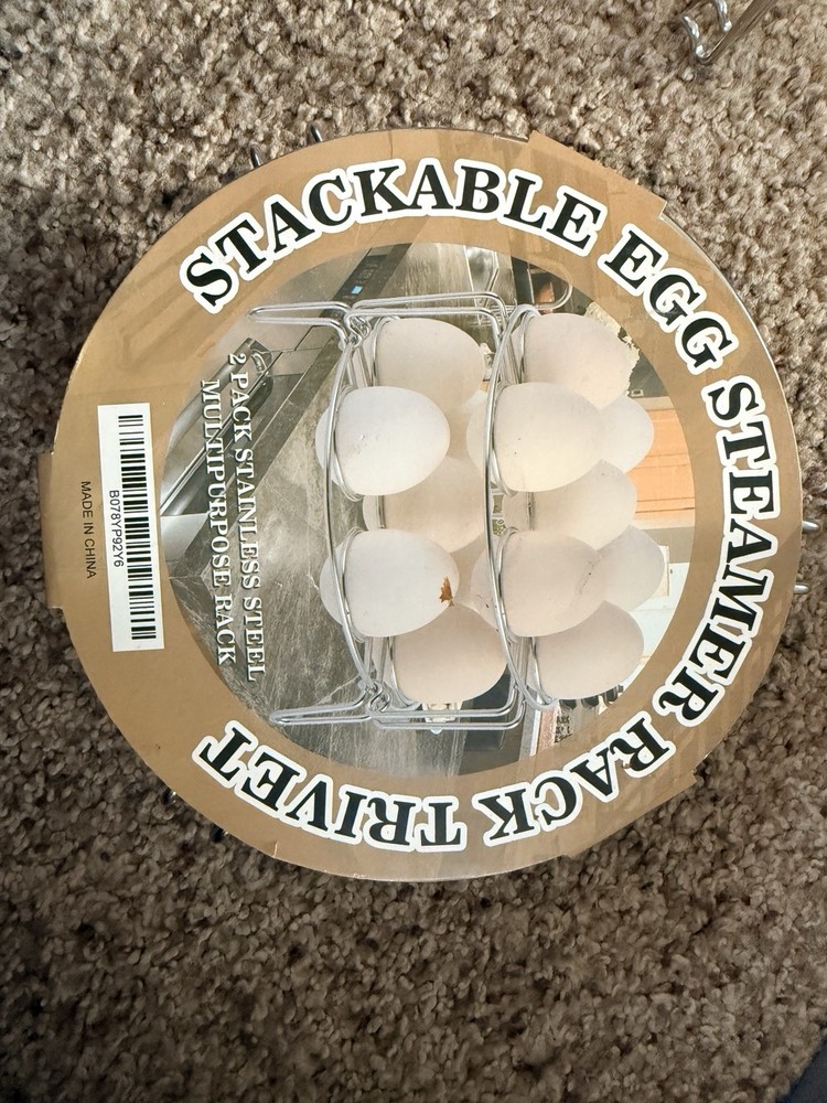 Stackable Stainless Steel Egg Steamer Rack Silver Multipurpose Trivet