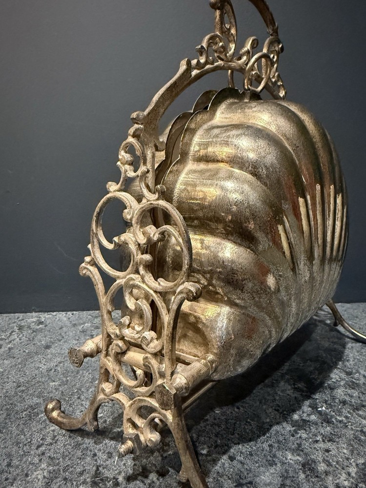 Victorian Silverplated Shell Biscuit/Bread Warmer