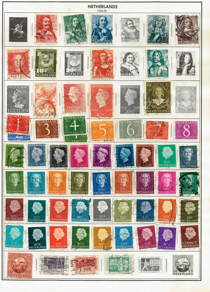 112 Netherlands 1944-1969 stamps