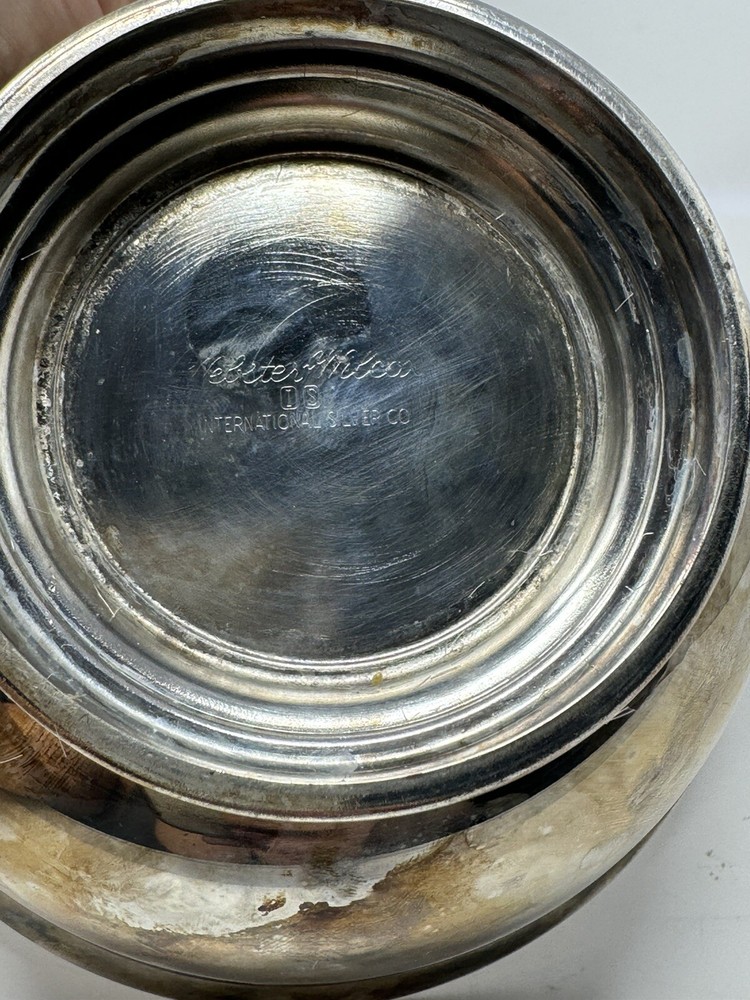 VNTG REED & BARTON Silver Plate Riviera Pattern 6" Bowl & Webster Wilcox Bowl