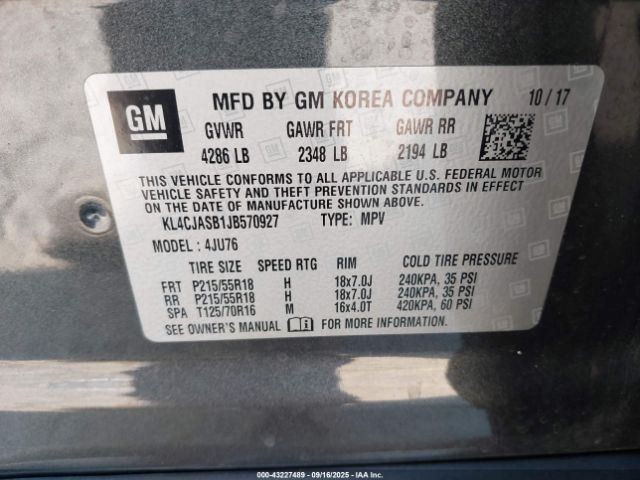 CONTROL PANEL OEM 17-21 BUICK ENCORE 1YR WRNTY