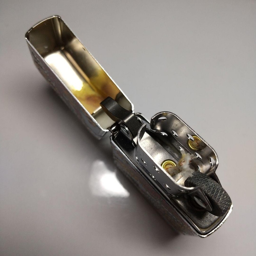 Zippo Customized Metal Phoenix Dot Marble White Lighter