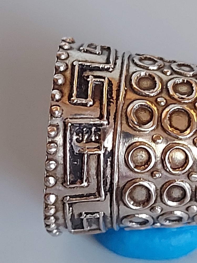 Vintage Sterling Silver 925 Decorative Patterned Thimble / Sewing (556)