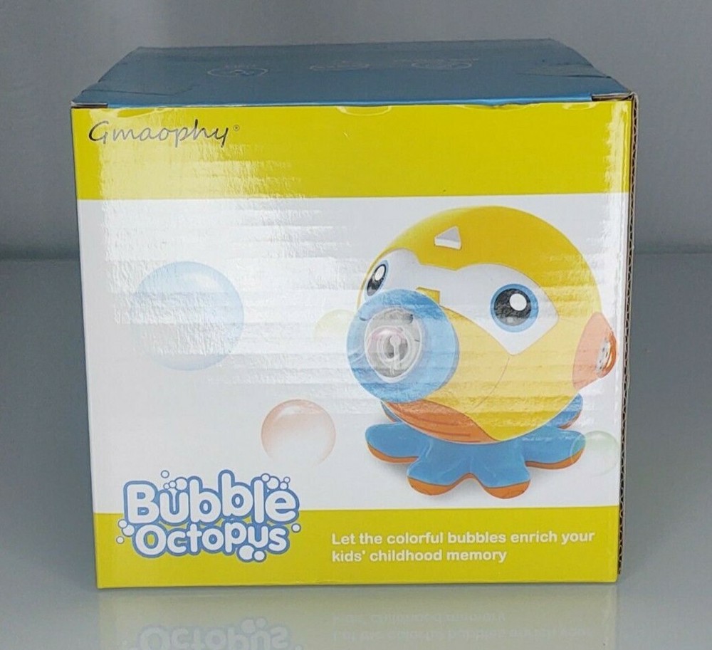 Bubble Machine Octopus Colorful lighted Bubbles Ages 3+ Gmaophy