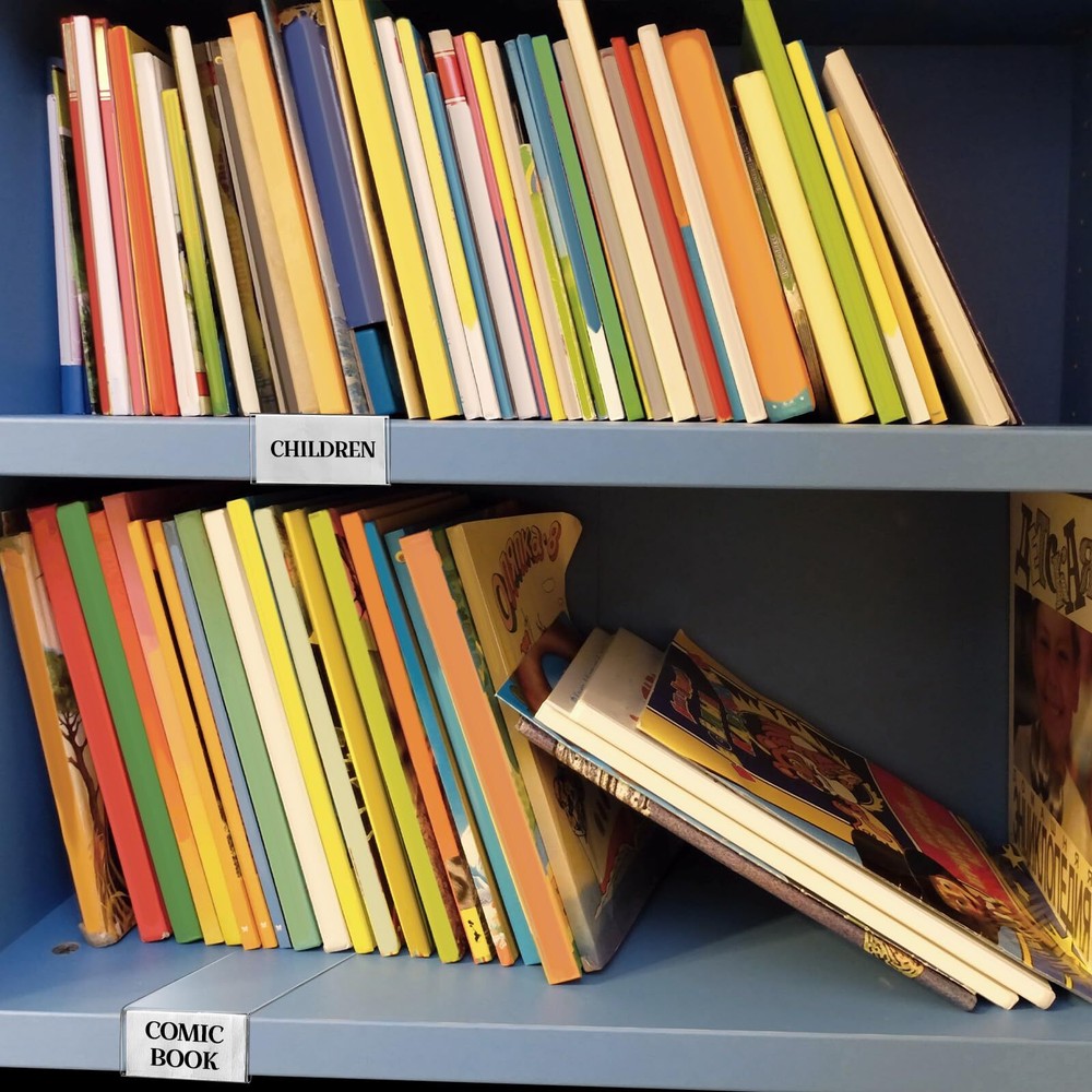 15 Pcs Moveable Shelf Label Holders Library Markers for Classroom Office Library