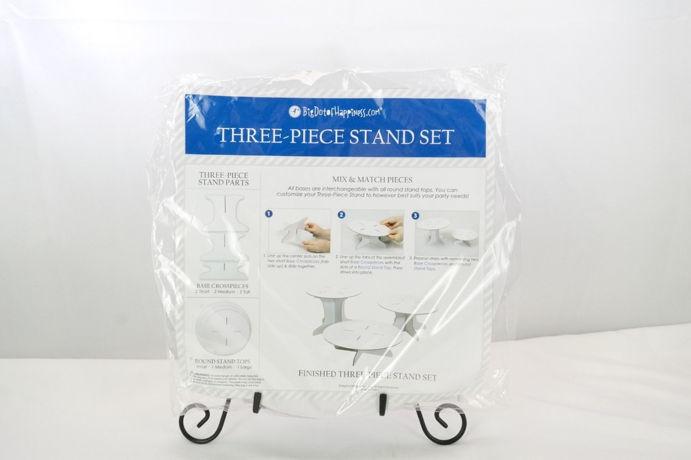 Three Piece Dessert Stand Set White TF
