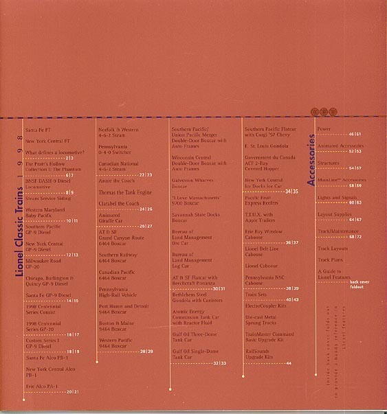 1998 Lionel Classic Trains Catalog