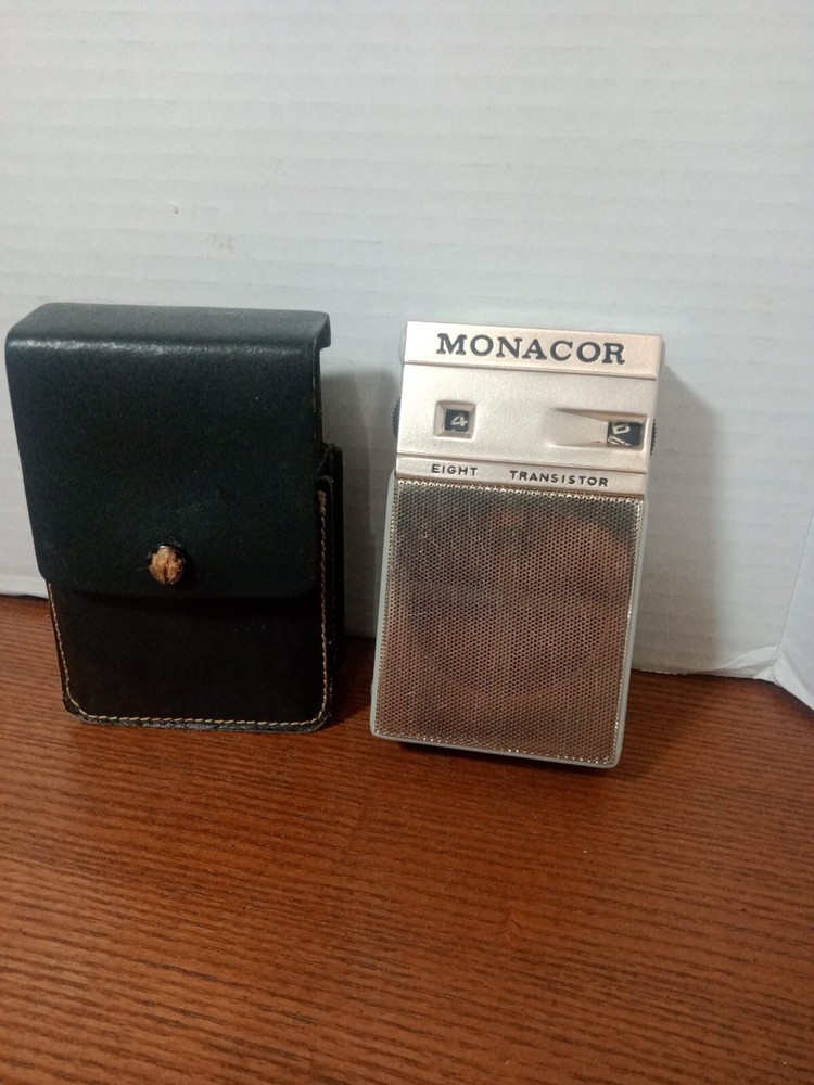 Monacor Transistor Radio Model Re-808 & Case Working