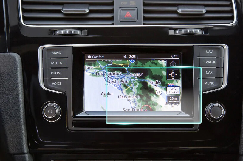 Crystal Clear Screen Protector for 2016 Volkswagen Golf Vehicle Navigation