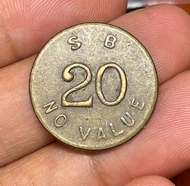 Unknown S B Good For 20 Cents Trade Token