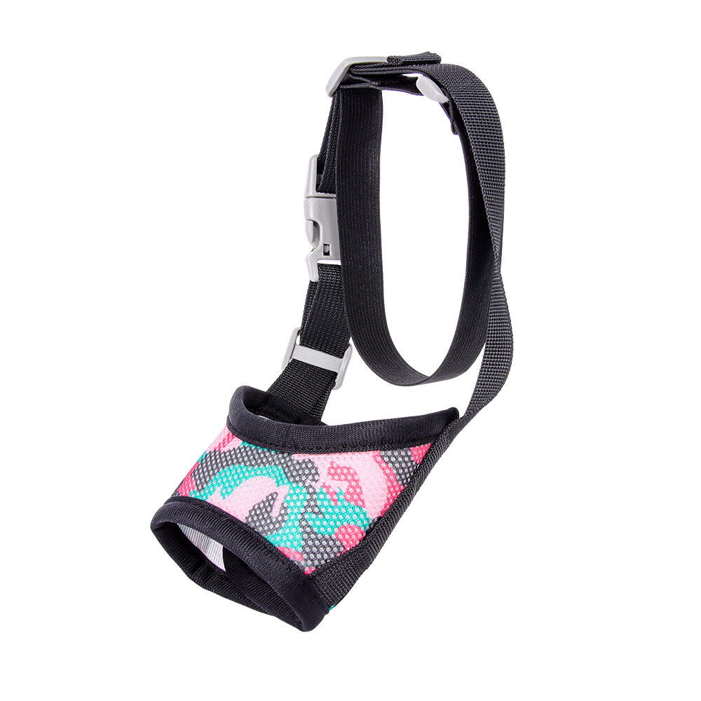 MUZZLE MESH Dog Pet adjustable strap anti bite bark Safety soft breathable❥