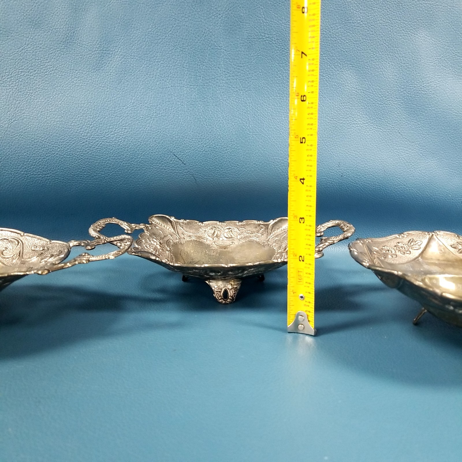 3pc Set of Vintage Studio Silversmiths Silver Plated Trinket Serving Dishes