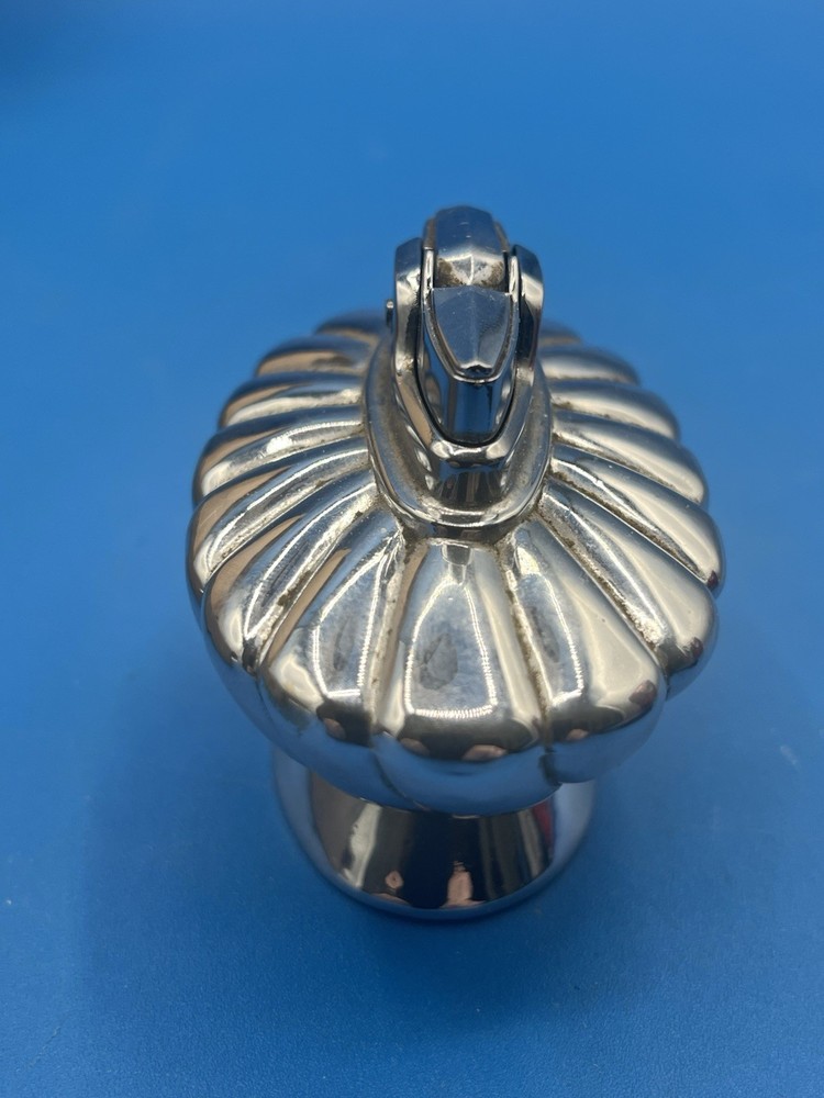 VTG Ronson Regal Table Lighter Mid Century Modern Chrome Shell Atomic MCM