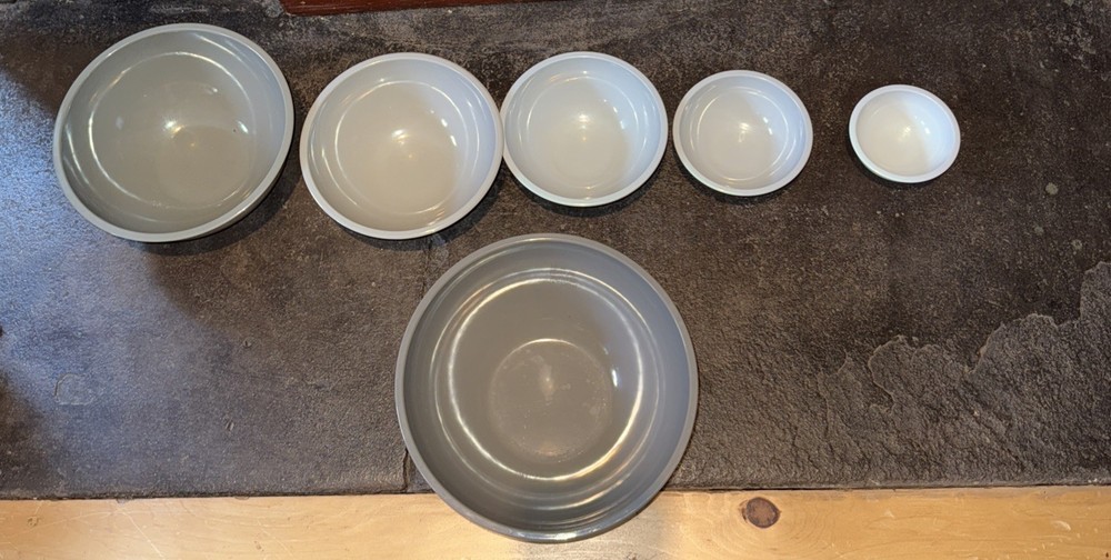 6 Martha Stewart Collection Gradient Grey Nesting Bowls