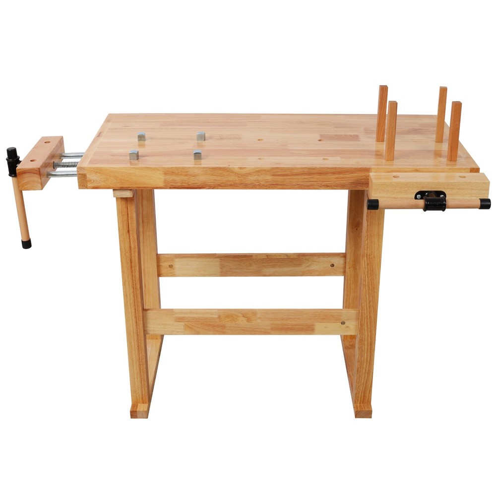 Heavy Duty 40" Wood Workbench 330Lbs Capacity with Adjustable Handle