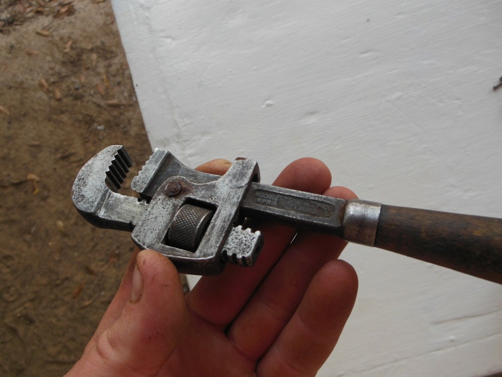 Stillson "MORCO" Antique 7" Pipe Wrench Moore Drop Forge Springfield MA