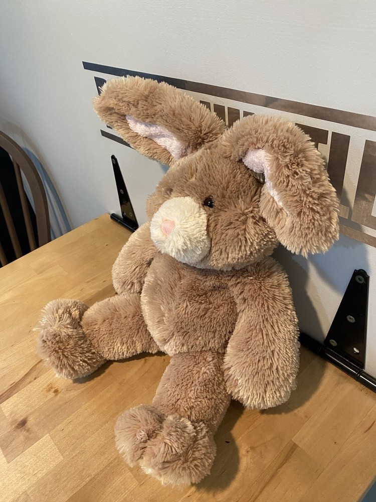 Build A Bear Tan Easter Bunny Rabbit Bendable Ears 20" Pink Thread Nose BAB