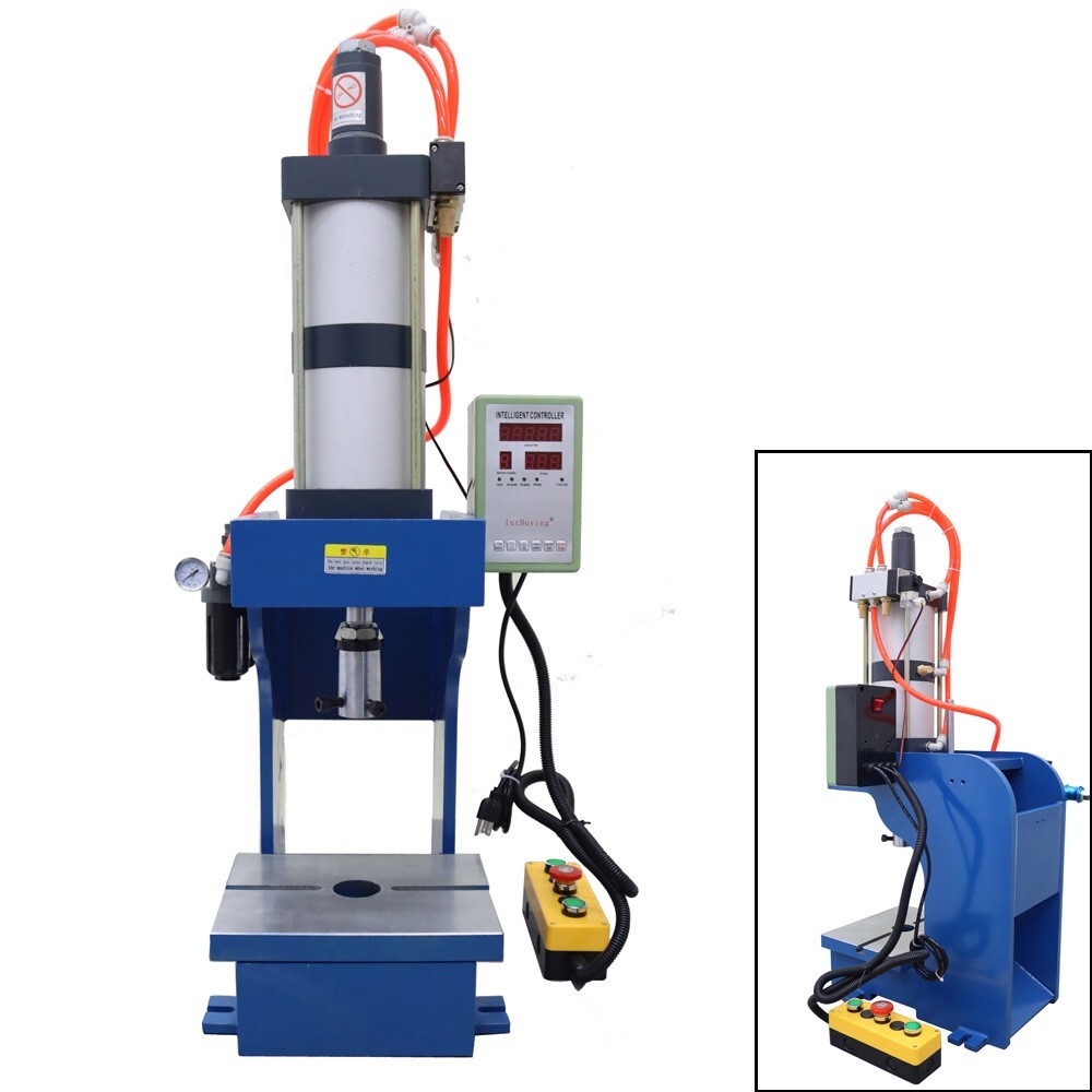 1.5T 3300lb Pneumatic Punch Press Machine Two-button controller Larger Plate