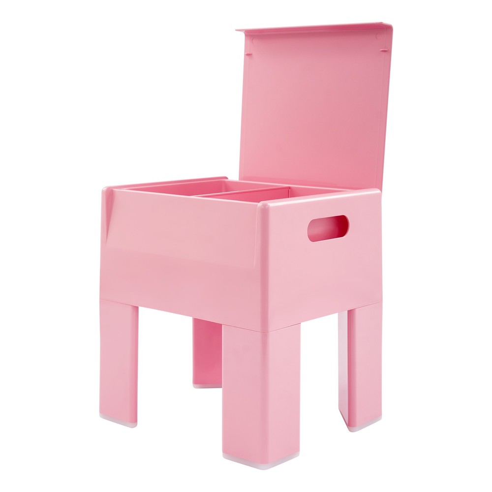 38*32*40cm ABS Side Table，Storage Stool，Multifunctional End Table，Pink Low Stool