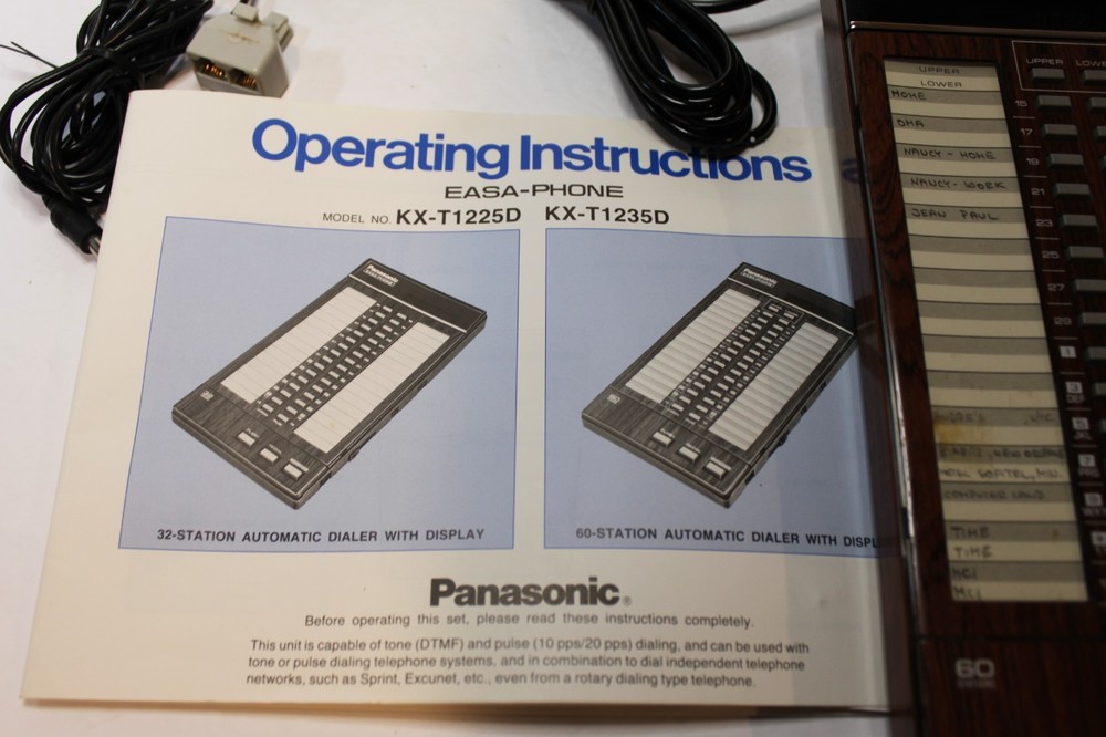 Panasonic KX-T1235D EASA-PHONE 60-Stations Automatic Dialer Complete WORKS