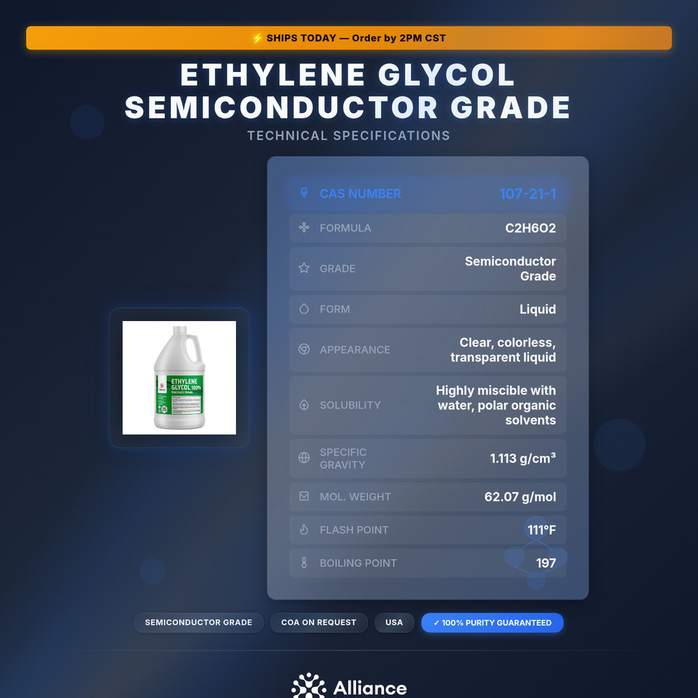 Ethylene Glycol Semiconductor Grade - 1 Gallon