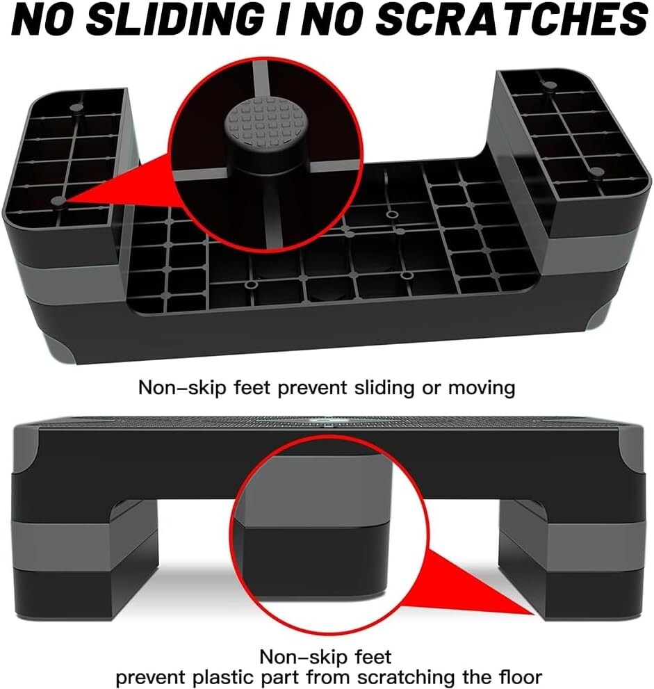 Aerobic Exercise Step, Adjustable Aerobic Stepper for Exercise, Workout Step ...