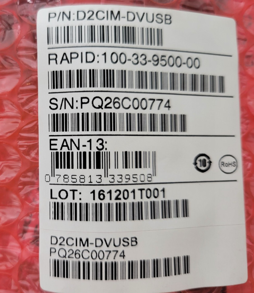 Raritan D2CIM-DVUSB Interface Module KVM Module Cable