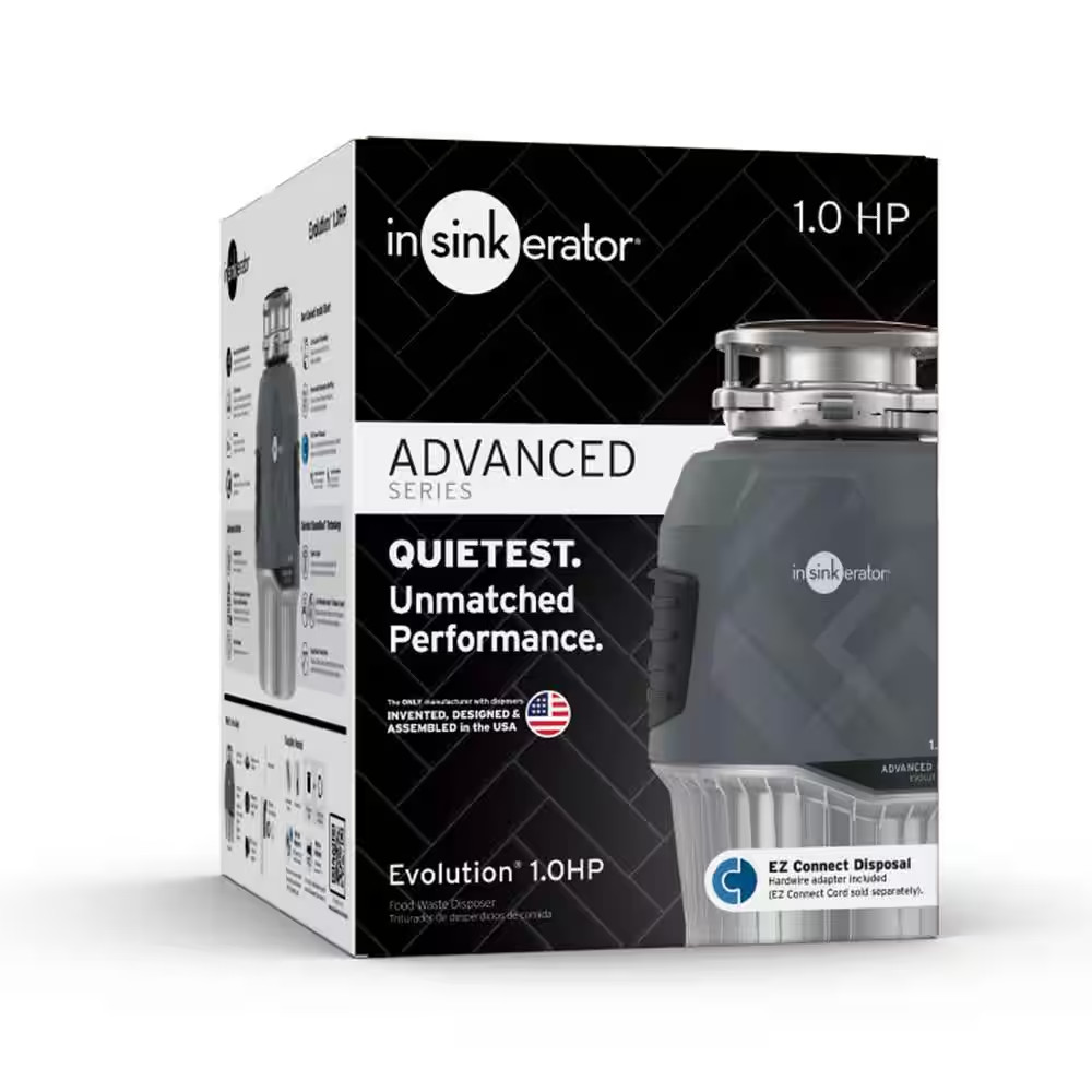 Evolution 1HP, 1 HP Garbage Disposal, Advanced Series EZ Connect Continuous Feed