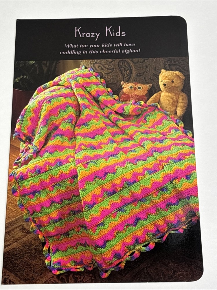 Krazy Kids Afghan Crochet Pattern Card