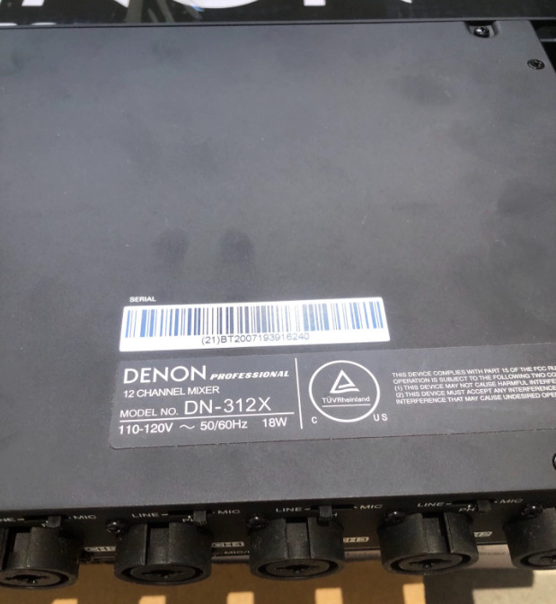 1pcs DENON DN-312X 12-channel mixing console