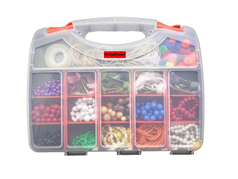 36 Compartment Double Sided Organizer Box: Tackle, Craft, Tool Storage Case