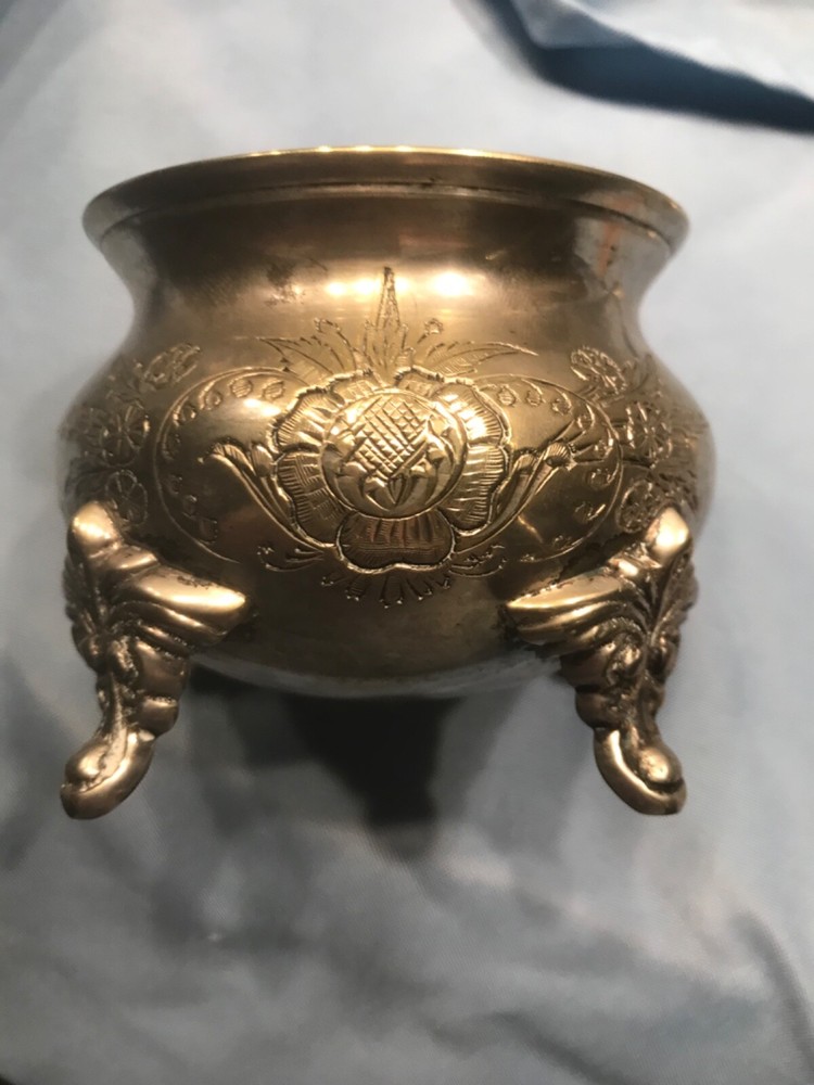 antique German silver sugar bowl with lid