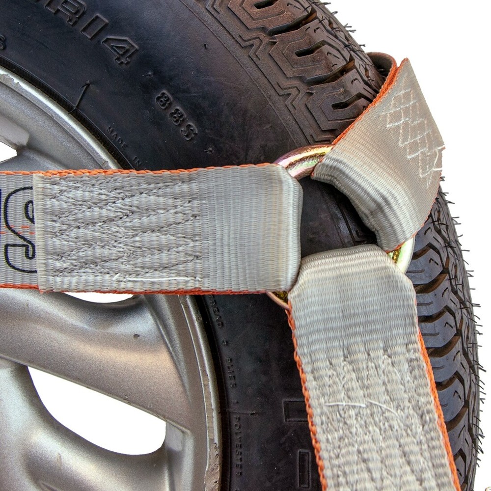 Side Rail Car Tie Down - Snap Hooks - 4 Pack - Silver Series - 3300 lbs SWL