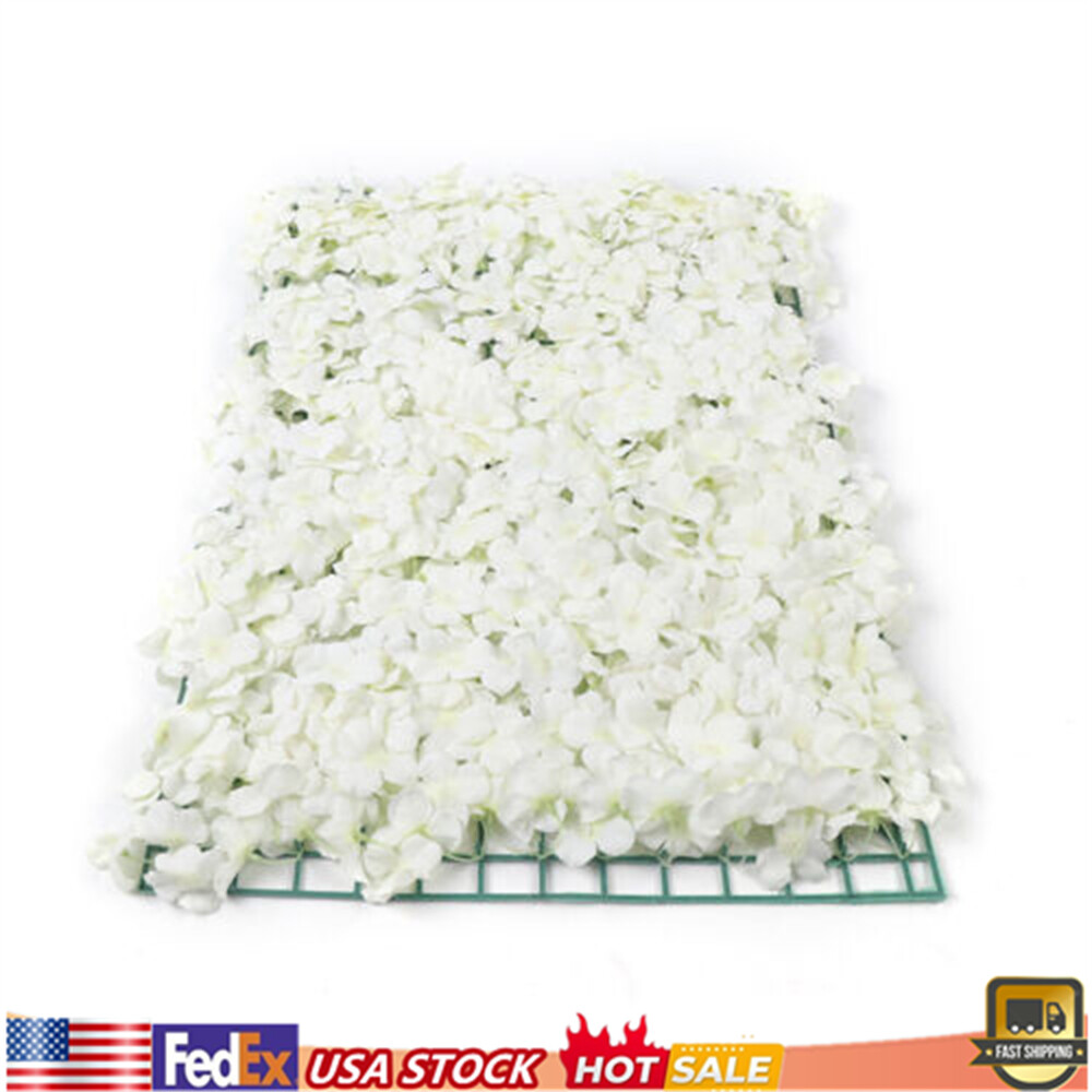 10Pcs Artificial Flower Wall Panel Realistic Flowers Board Wedding Party Decor