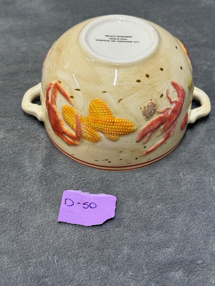 Lobster Pattern Soup Bowl 6”