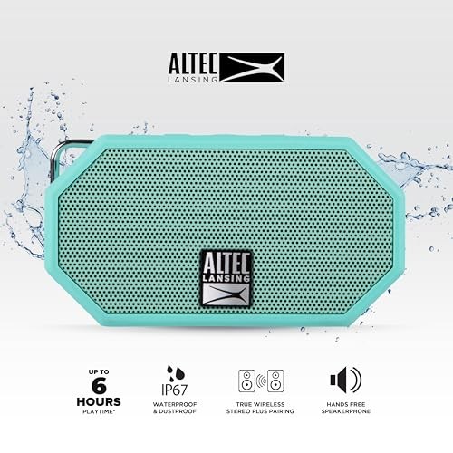 Mini H2O - Waterproof Bluetooth IP67 Certified & Floats in Water, Speaker Mint