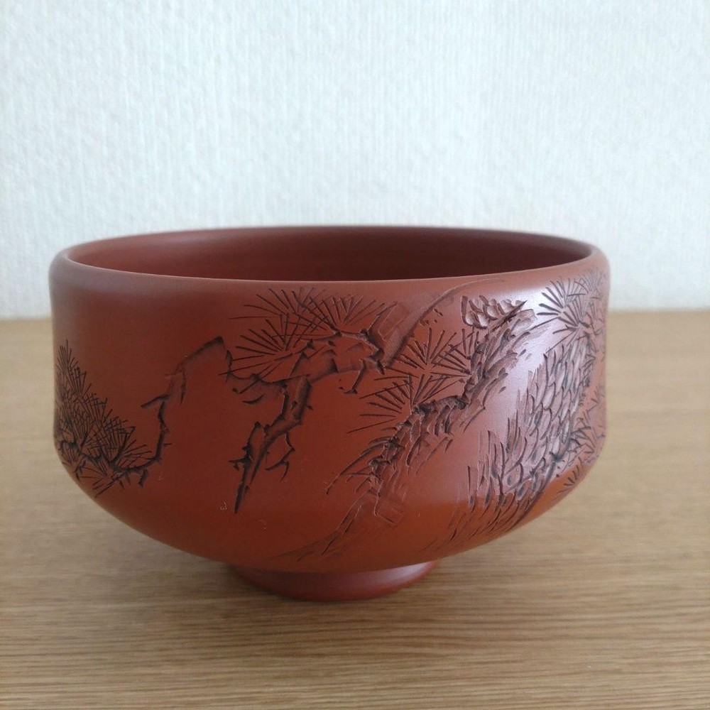Tea Utensils Good condition Matcha red clay