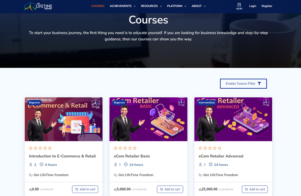 Fully Automatic LMS Learning Management System Online Courses WordPress Website