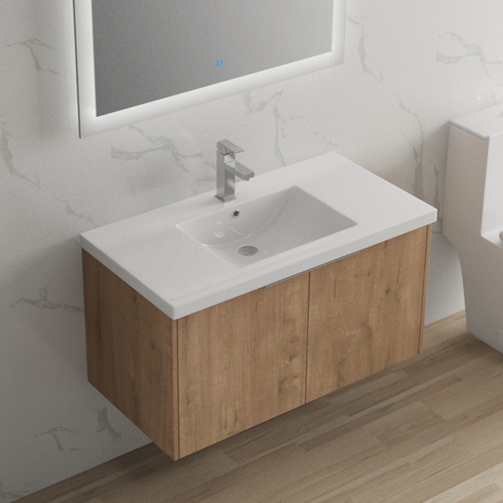 24" 30" 36" Bathroom Vanity Wall Mount Cabinet Float Mounting Design With Sink