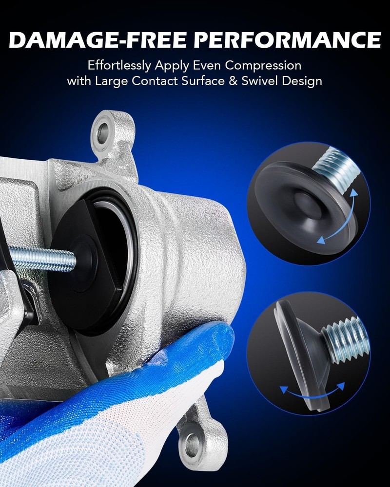 Precision Threaded Brake Caliper Compression Tool for Damage-Free Maintenance