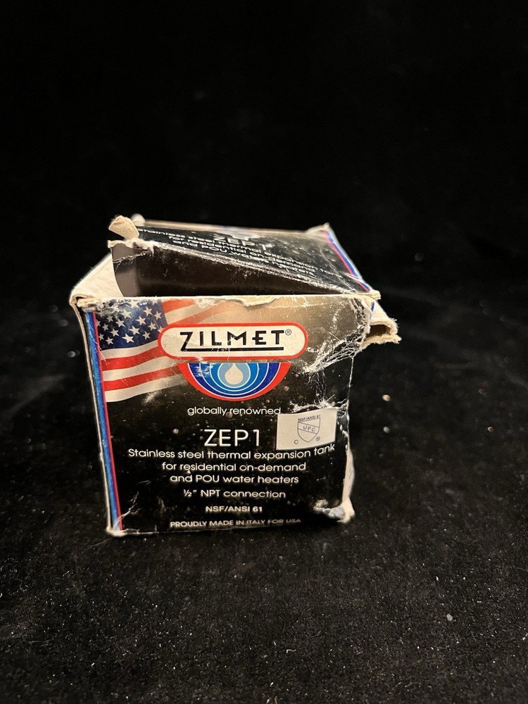 Zilmet ZEP1 2 Gallon Stainless Steel Thermal Expansion Tank and Shock Arrester