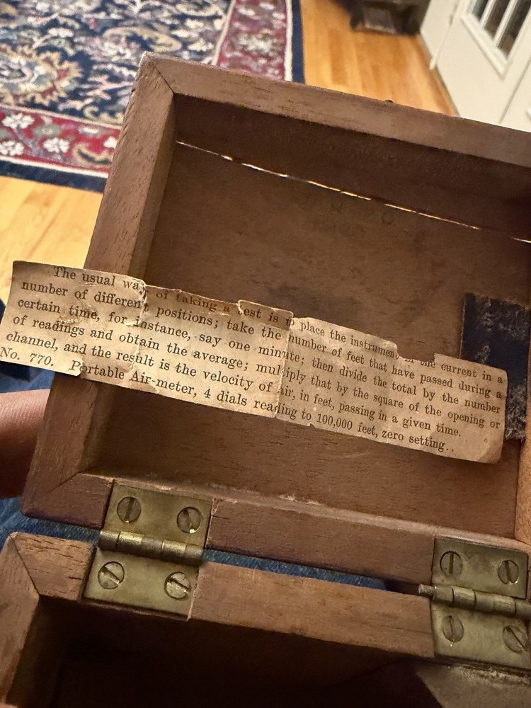 Antique Brass Air Meter Anemometer Circa 1900 Mining Tool