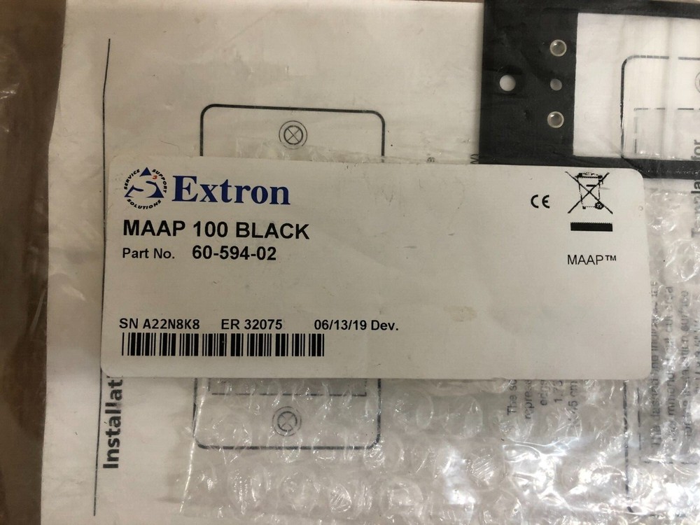 Extron 60-594-02 MAAP 100 Low Profile AV Connectivity Mounting Frame