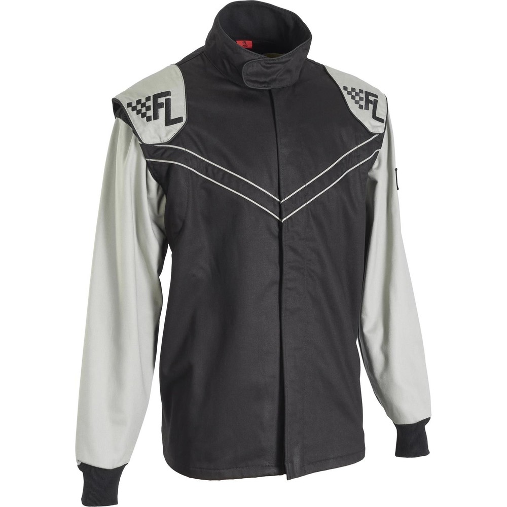 Finish Line Double-Layer SFI-5 Racing Suit Jacket, Grey Medium