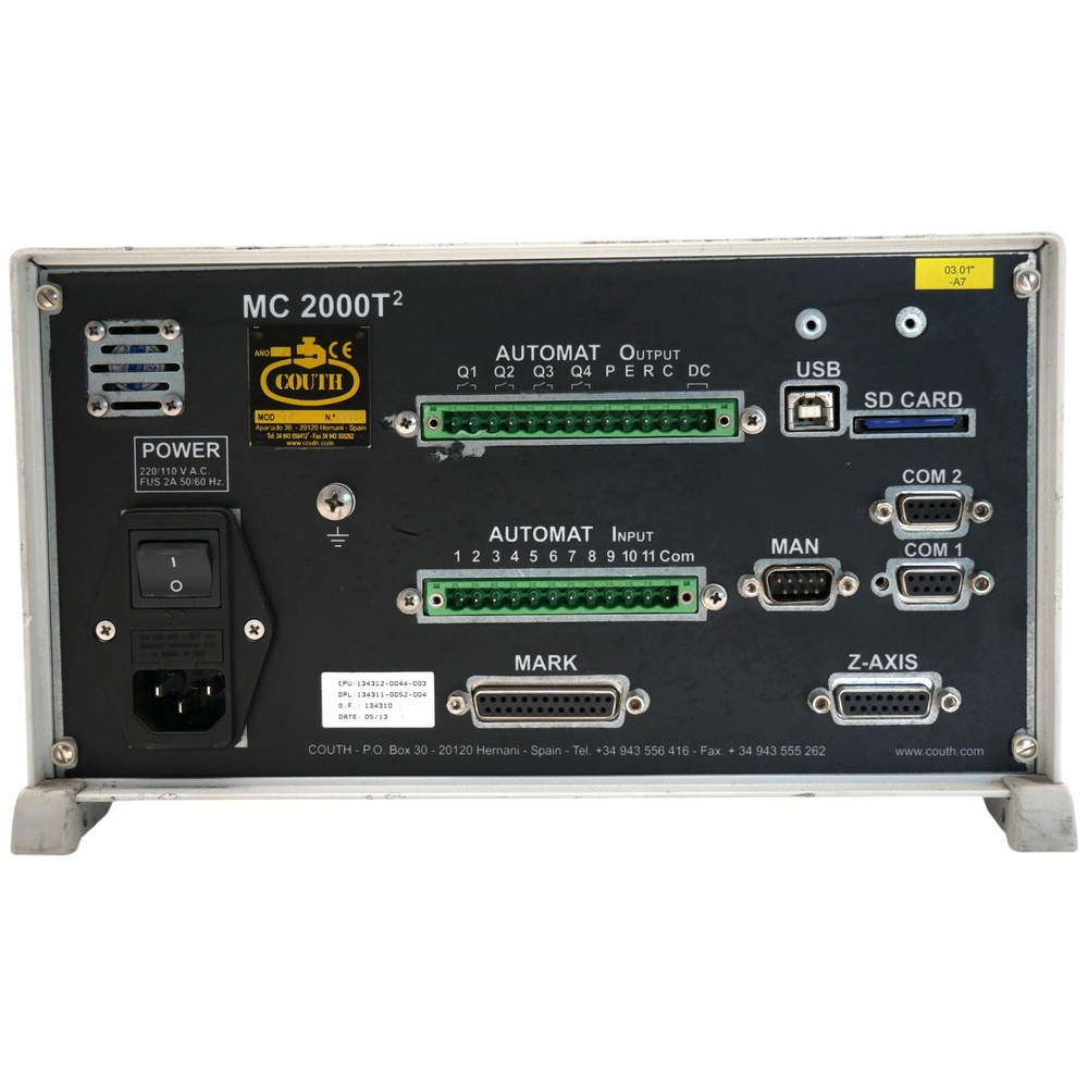 Couth MC 2000T² Marking System MOD: T2 220/110VAC -used-