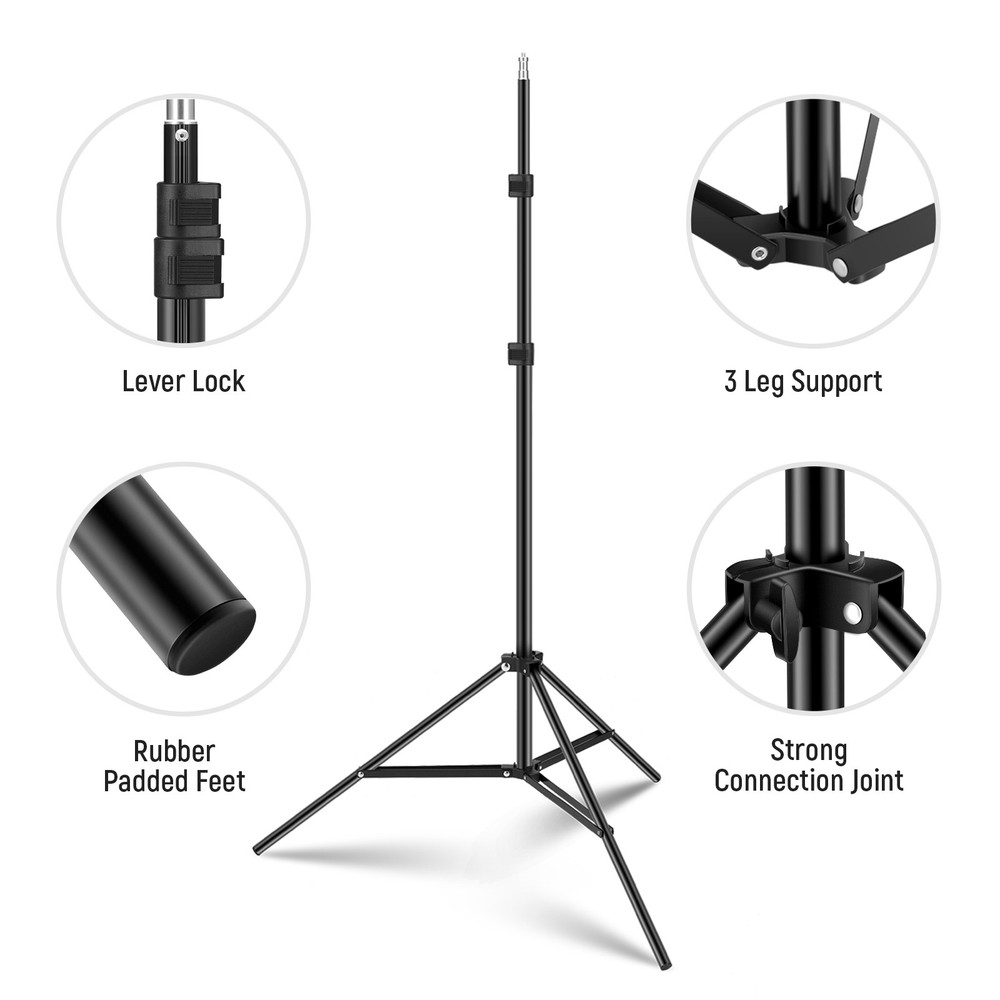 NEEWER ST210D 7' Light Stand (2-Pack) for Studio Lighting